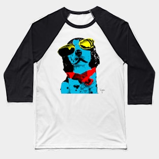 POP ART COOL STAR DOG Baseball T-Shirt